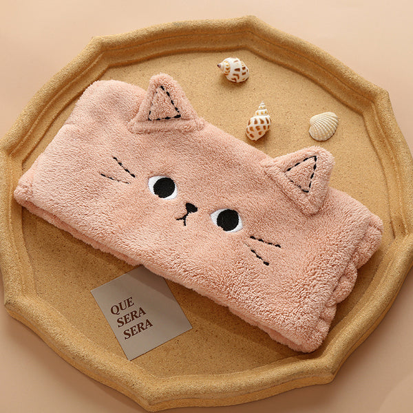 Shampoo Headband Makeup Remover Coral Hair Cover