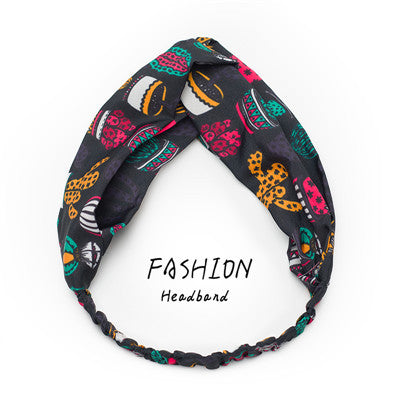 Avocado Elastic Cross Makeup Headband