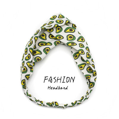 Avocado Elastic Cross Makeup Headband