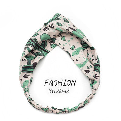 Avocado Elastic Cross Makeup Headband