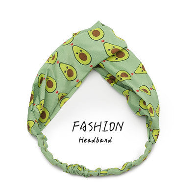 Avocado Elastic Cross Makeup Headband
