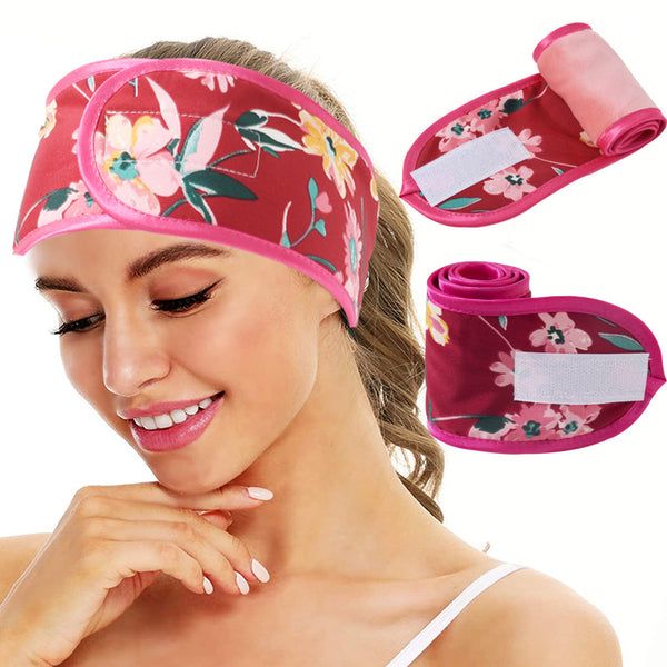 Thickened Printed Velcro Stretch Makeup Headband