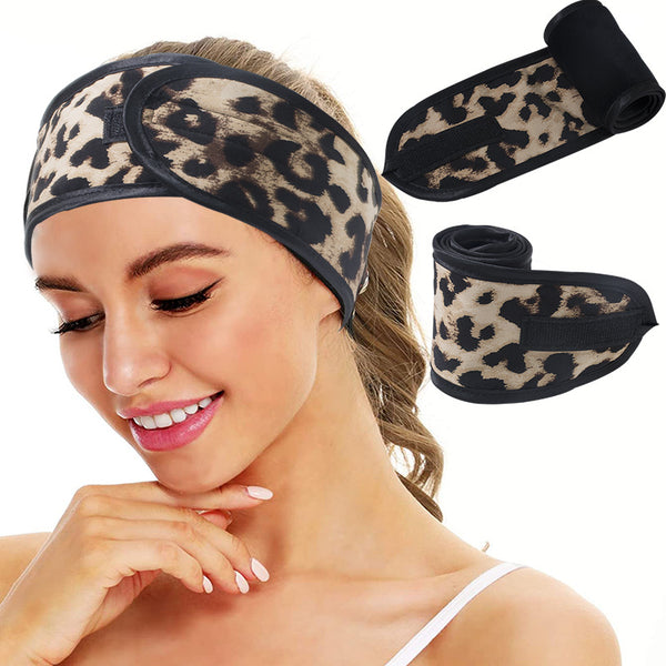 Thickened Printed Velcro Stretch Makeup Headband