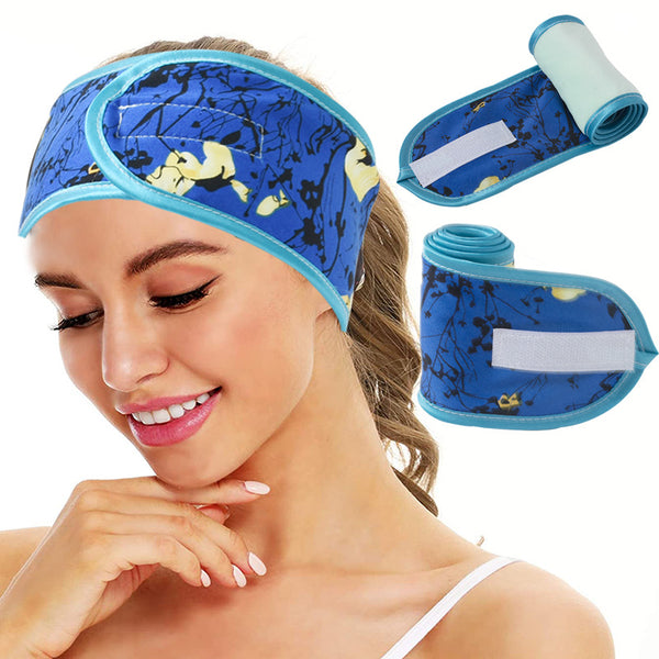 Thickened Printed Velcro Stretch Makeup Headband
