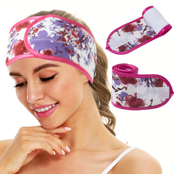 Thickened Printed Velcro Stretch Makeup Headband