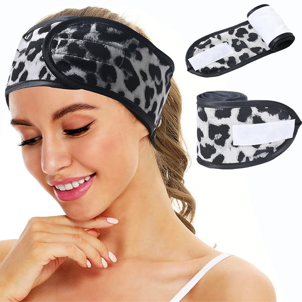 Thickened Printed Velcro Stretch Makeup Headband