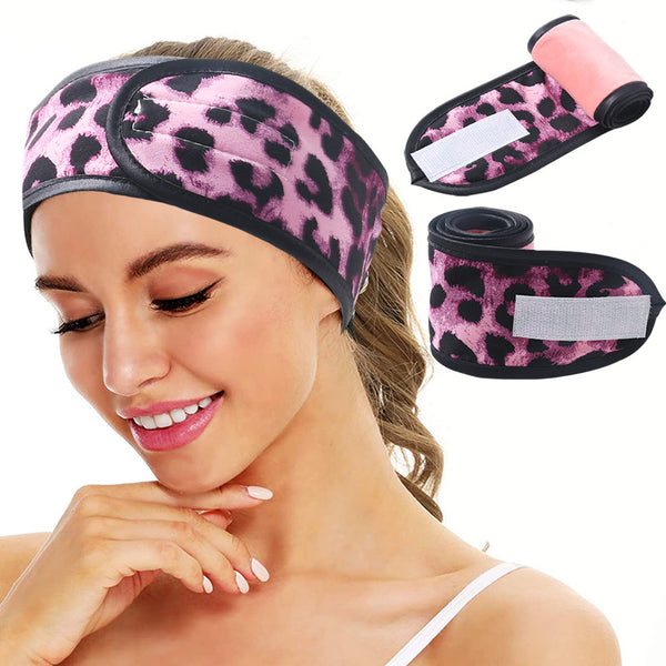 Thickened Printed Velcro Stretch Makeup Headband