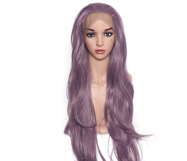 Purple curly hair