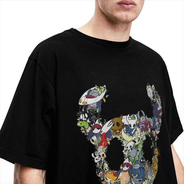 Funny Hollow Knight Crew T-Shirts for Men Women 100% Cotton Tees Shirt Plus Size Tops