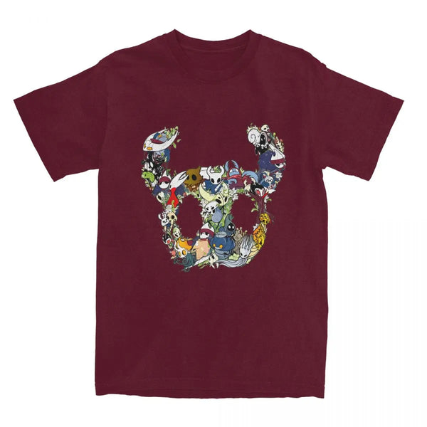 Funny Hollow Knight Crew T-Shirts for Men Women 100% Cotton Tees Shirt Plus Size Tops