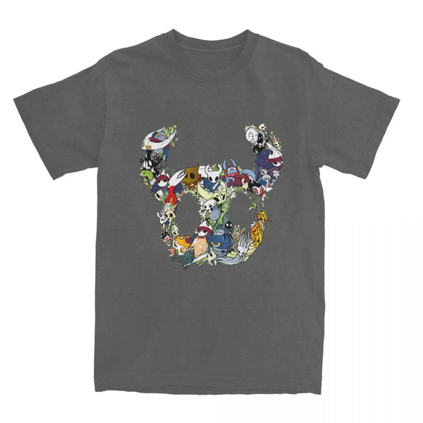 Funny Hollow Knight Crew T-Shirts for Men Women 100% Cotton Tees Shirt Plus Size Tops
