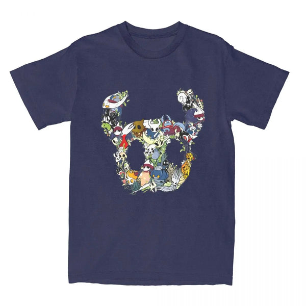 Funny Hollow Knight Crew T-Shirts for Men Women 100% Cotton Tees Shirt Plus Size Tops
