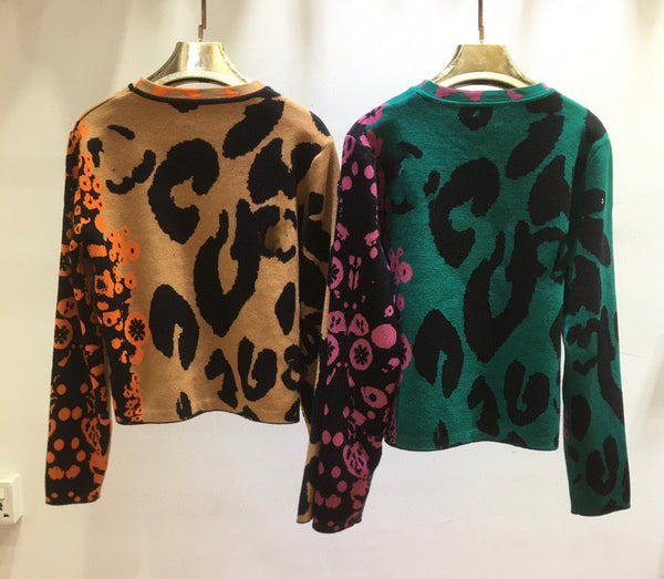 Autumn And Winter Letter Flower Contrast Color Long Sleeves Knitted SweaterWomen's Big Wavy Long Curly Hair Clipping Extensions Are Naturally Fluffy And No Trace